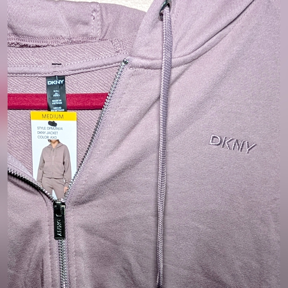 DKNY Mauve Zip-Up Jacket